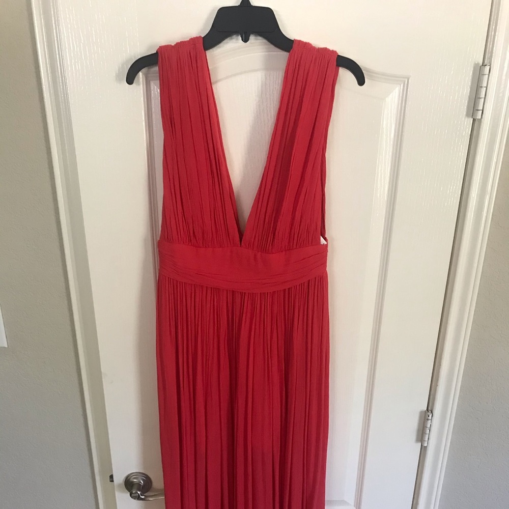 Never worn: Bright coral sun dress